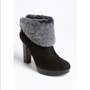 Black Ugg Dandylion high heeled bootie